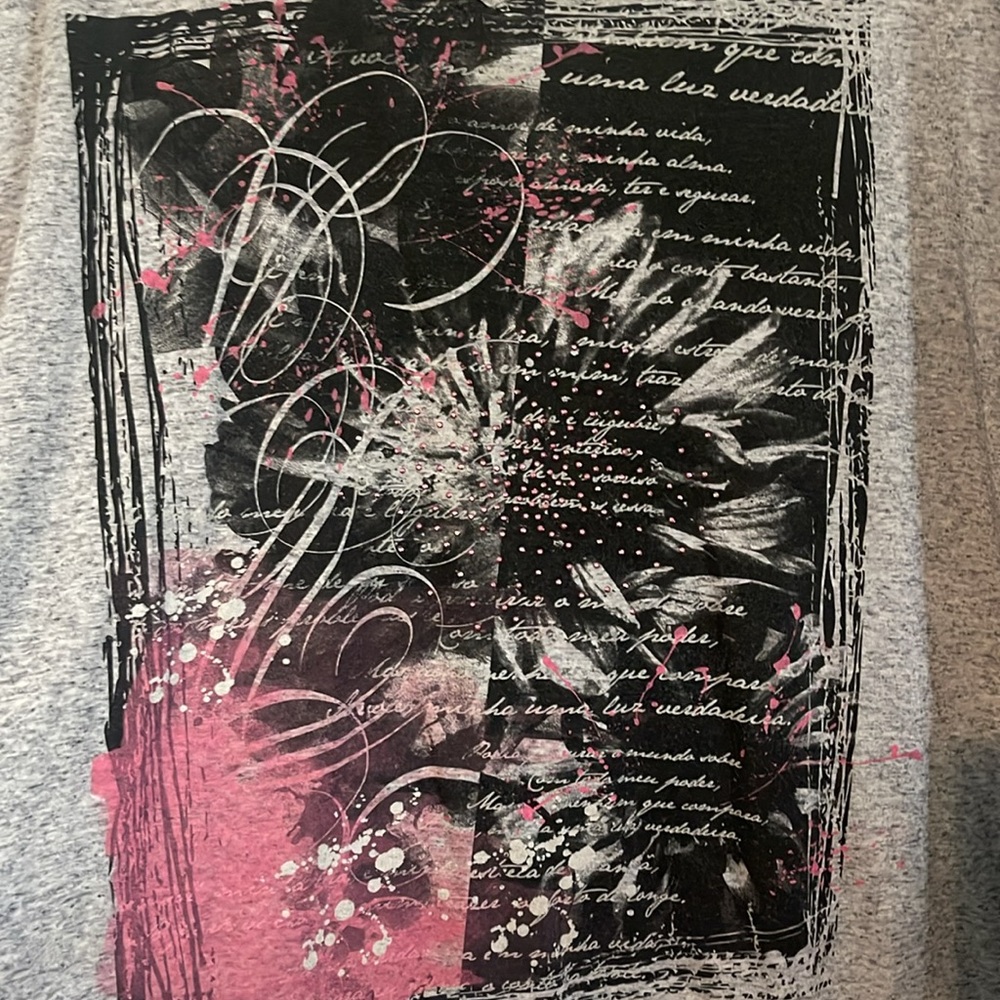 Grey hooded T-shirt size 26/28 - Picture 2 of 6
